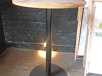 Lot 36 - hoge ronde tafel. 4 stuks - afbeelding 2 van  3