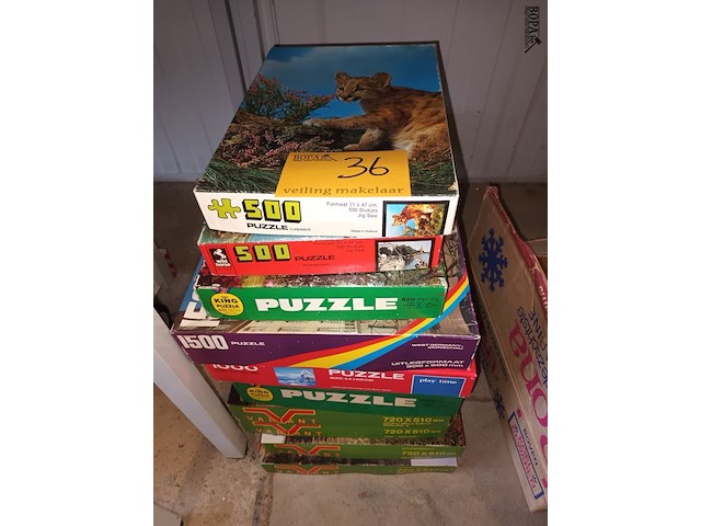 Lot 36 - puzzels. 10 stuks. - afbeelding 1 van  4