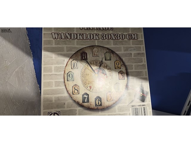 Lot 36 - vintage klok rond, nieuw 3 dozen - afbeelding 2 van  2