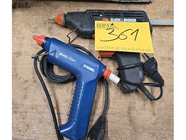 Lot 361 - lijmpistolen , black en decker en steinel - afbeelding 1 van  2