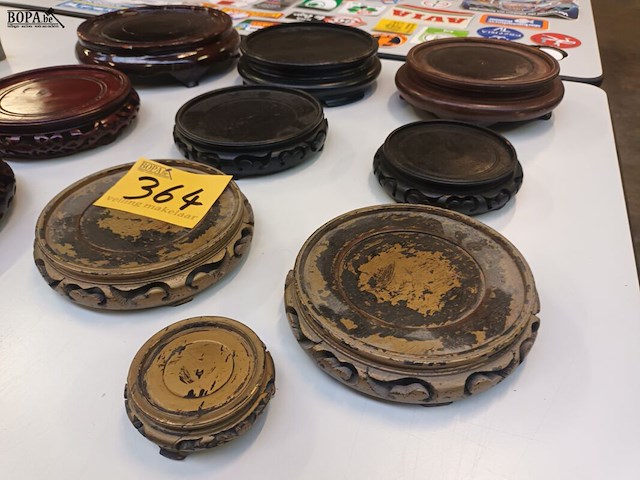 Lot 364 - chinese sokkels. 10 stuks - afbeelding 3 van  4