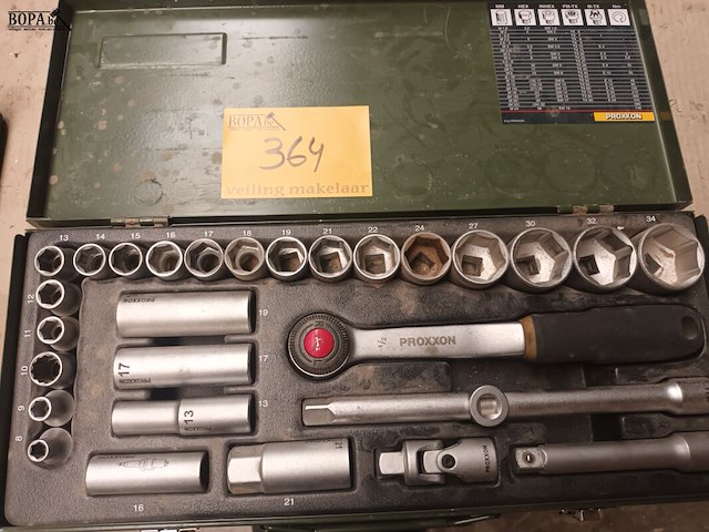 Lot 364 - proxxon ratel met doppenset - afbeelding 4 van  4