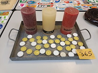 Lot 365 - plateau met kaarsen - afbeelding 1 van  4