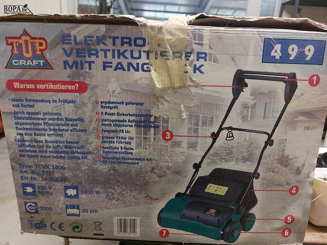 Lot 368 - elektrische verticuteerder met opvangzak top craft - afbeelding 2 van  2
