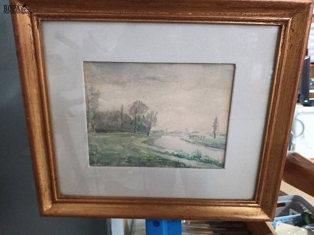 Lot 37 - schilderij. 2 stuks - afbeelding 3 van  5