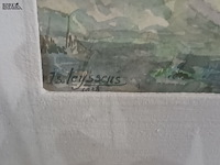 Lot 37 - schilderij. 2 stuks - afbeelding 5 van  5