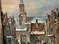 Lot 37 - schilderij tafereel get. - afbeelding 2 van  2