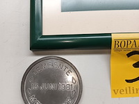 Lot 372 - meulebeke medaille en kader - afbeelding 3 van  4
