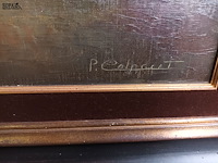 Lot 372 - schilderij boerenpaarden - afbeelding 2 van  4
