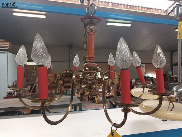 Lot 376 - koperen luchter - afbeelding 1 van  4