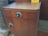 Lot 38 - art deco halmeubel eikenhout met spiegel en paraplubak - afbeelding 2 van  4