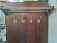 Lot 38 - art deco halmeubel eikenhout met spiegel en paraplubak - afbeelding 3 van  4