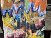 Lot 38 - duo abstract schilderijen de falkere - afbeelding 2 van  3