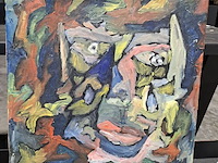 Lot 38 - duo abstract schilderijen de falkere - afbeelding 3 van  3