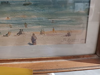 Lot 38 - schilderij. 2 stuks - afbeelding 3 van  5