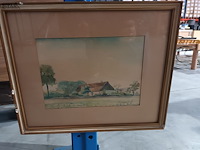 Lot 38 - schilderij. 2 stuks - afbeelding 4 van  5