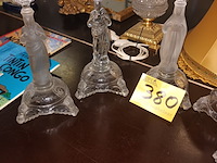 Lot 380 - kandelaars in glas. 6 stuks - afbeelding 2 van  4