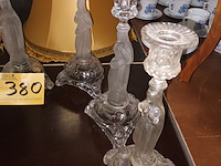Lot 380 - kandelaars in glas. 6 stuks - afbeelding 3 van  4