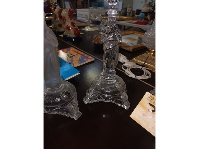 Lot 380 - kandelaars in glas. 6 stuks - afbeelding 4 van  4