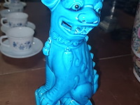 Lot 384 - chinees beeldje blauwe draak - afbeelding 2 van  4