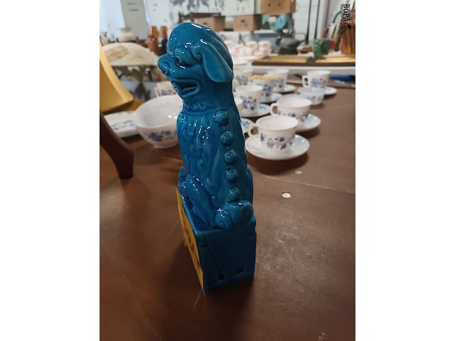 Lot 384 - chinees beeldje blauwe draak - afbeelding 4 van  4