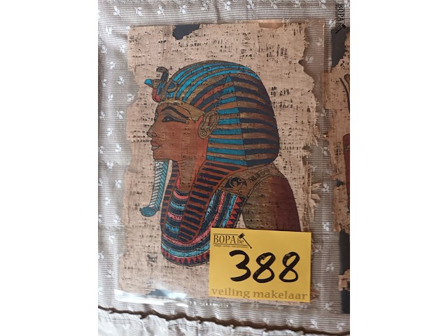 Lot 388 - egypte papyrus. 2 stuks - afbeelding 3 van  3