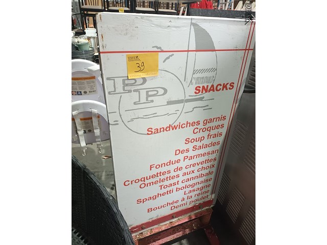 Lot 39 - dubbelzijdig stoepbord - afbeelding 3 van  4