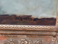 Lot 39 - schilderij bloemen en fruit - afbeelding 3 van  4