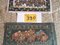 Lot 390 - olifanten op stof. 2 stuks - afbeelding 1 van  3
