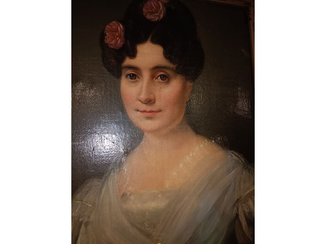 Lot 392 - schilderij portret dame - afbeelding 2 van  3