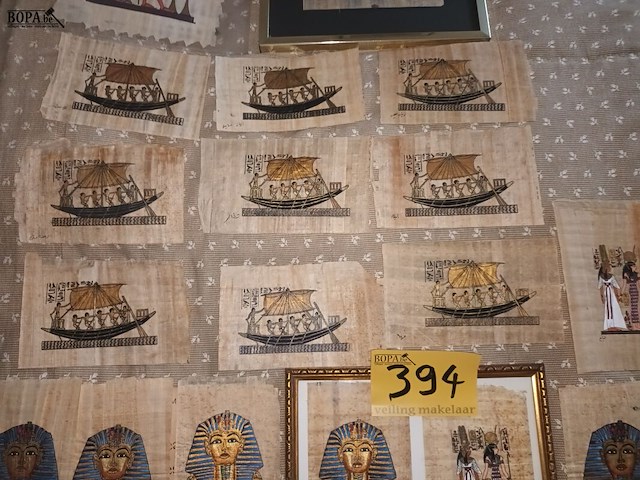 Lot 394 - egypte papyrus. 17 stuks - afbeelding 3 van  4