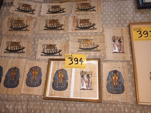 Lot 394 - egypte papyrus. 17 stuks - afbeelding 4 van  4