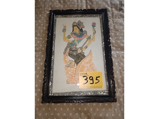 Lot 395 - kader india dansende vrouw - afbeelding 1 van  3