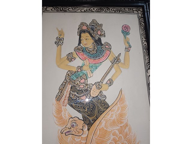 Lot 395 - kader india dansende vrouw - afbeelding 2 van  3