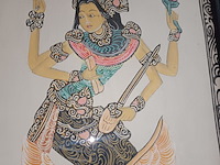 Lot 395 - kader india dansende vrouw - afbeelding 2 van  3