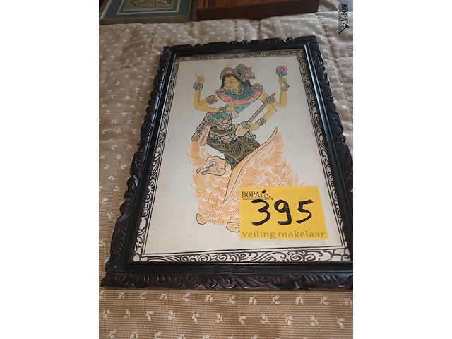 Lot 395 - kader india dansende vrouw - afbeelding 3 van  3