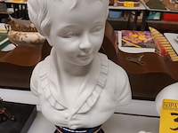 Lot 396 - porseleinen bustes limoges. 5 stuks - afbeelding 2 van  5