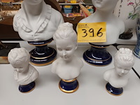 Lot 396 - porseleinen bustes limoges. 5 stuks - afbeelding 4 van  5