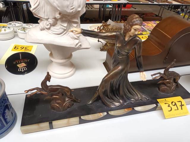 Lot 397 - art deco beeld - afbeelding 4 van  6