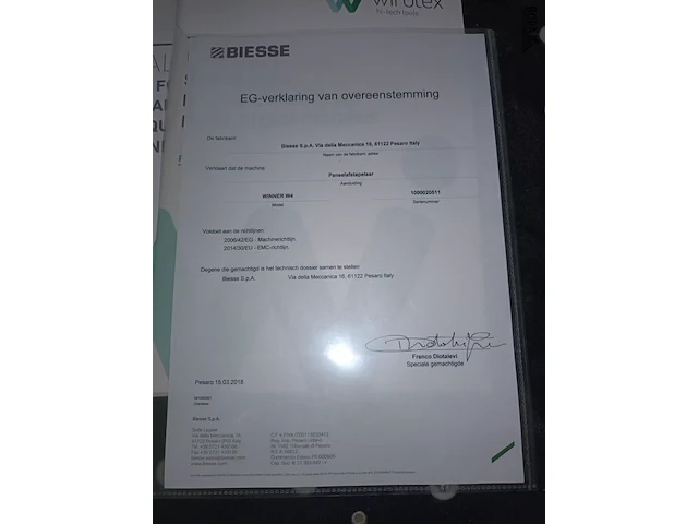 Lot 4 - biesse winner w4 terugloopband - afbeelding 8 van  11