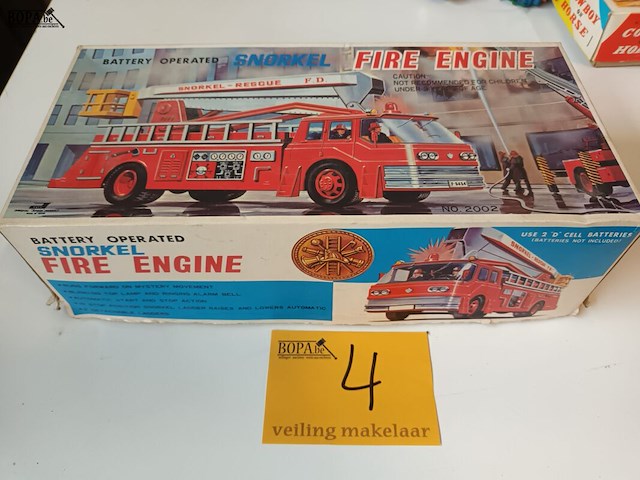 Lot 4 - blikken brandweerwagen snorkel - afbeelding 1 van  6