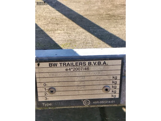 Lot 4 - bm signalisatie aanhanger (2007-chass.yb87500te01747095) - afbeelding 10 van  11