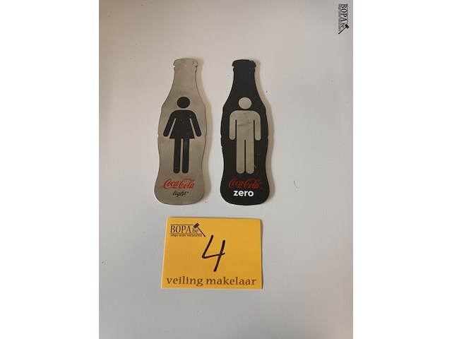 Lot 4 - coca cola deurplaatjes. 2 stuks - afbeelding 1 van  3