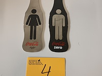 Lot 4 - coca cola deurplaatjes. 2 stuks - afbeelding 1 van  3
