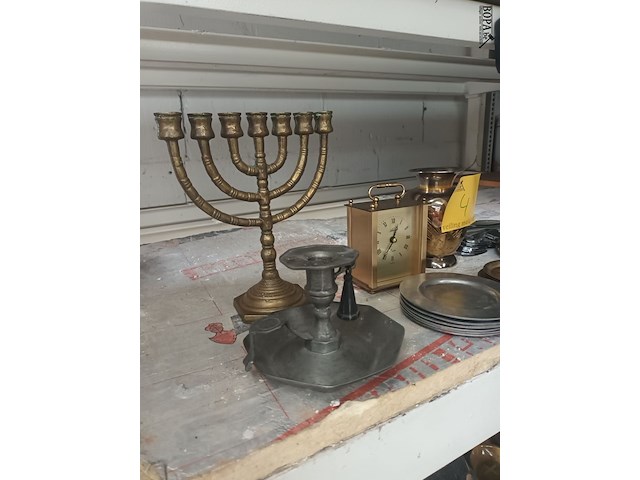 Lot 4 - decoratie in koper en tin - afbeelding 2 van  5
