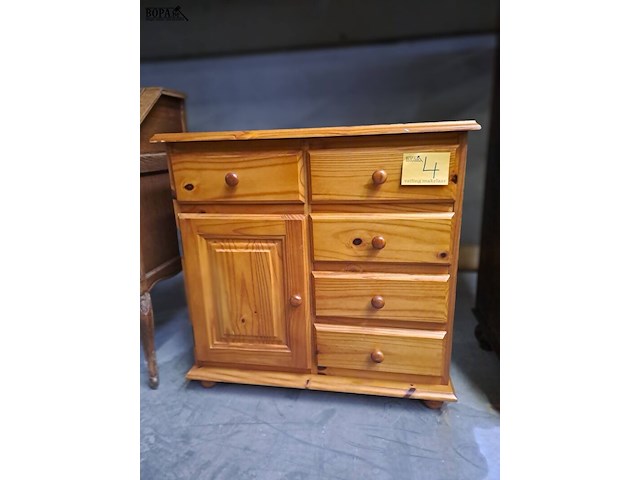 Lot 4 - kast met 5 lades en 1 deur - afbeelding 1 van  2