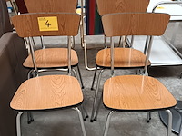 Lot 4 - retro keukenstoelen. 4 stuks