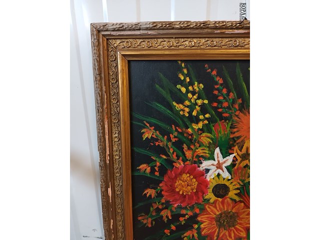 Lot 4 - schilderij bloemen - afbeelding 3 van  4