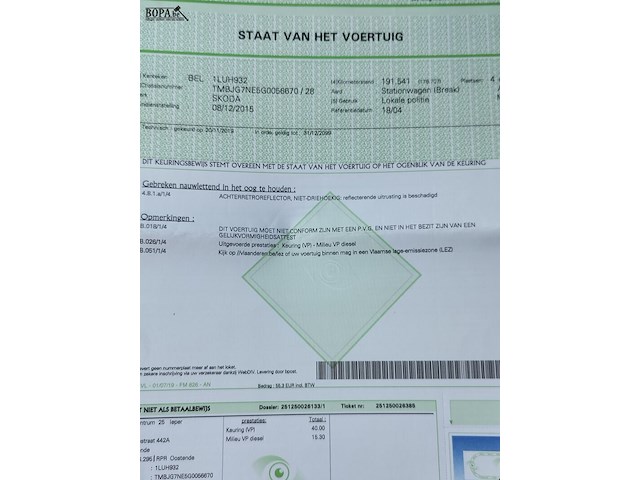 Lot 4 - skoda octavia (2015-chass.tmbjg7ne5g0056670) - afbeelding 6 van  27