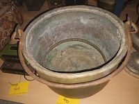 Lot 40 - antieke koperen ketel - afbeelding 2 van  3